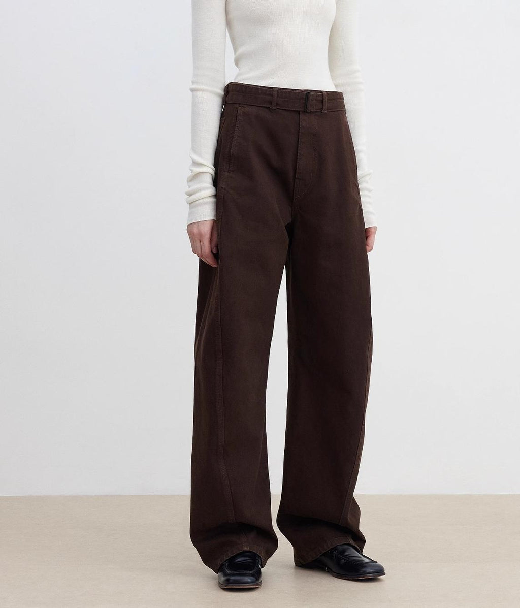 "Shadow Dance" Washed jeans women's design slim scimitar pants-1