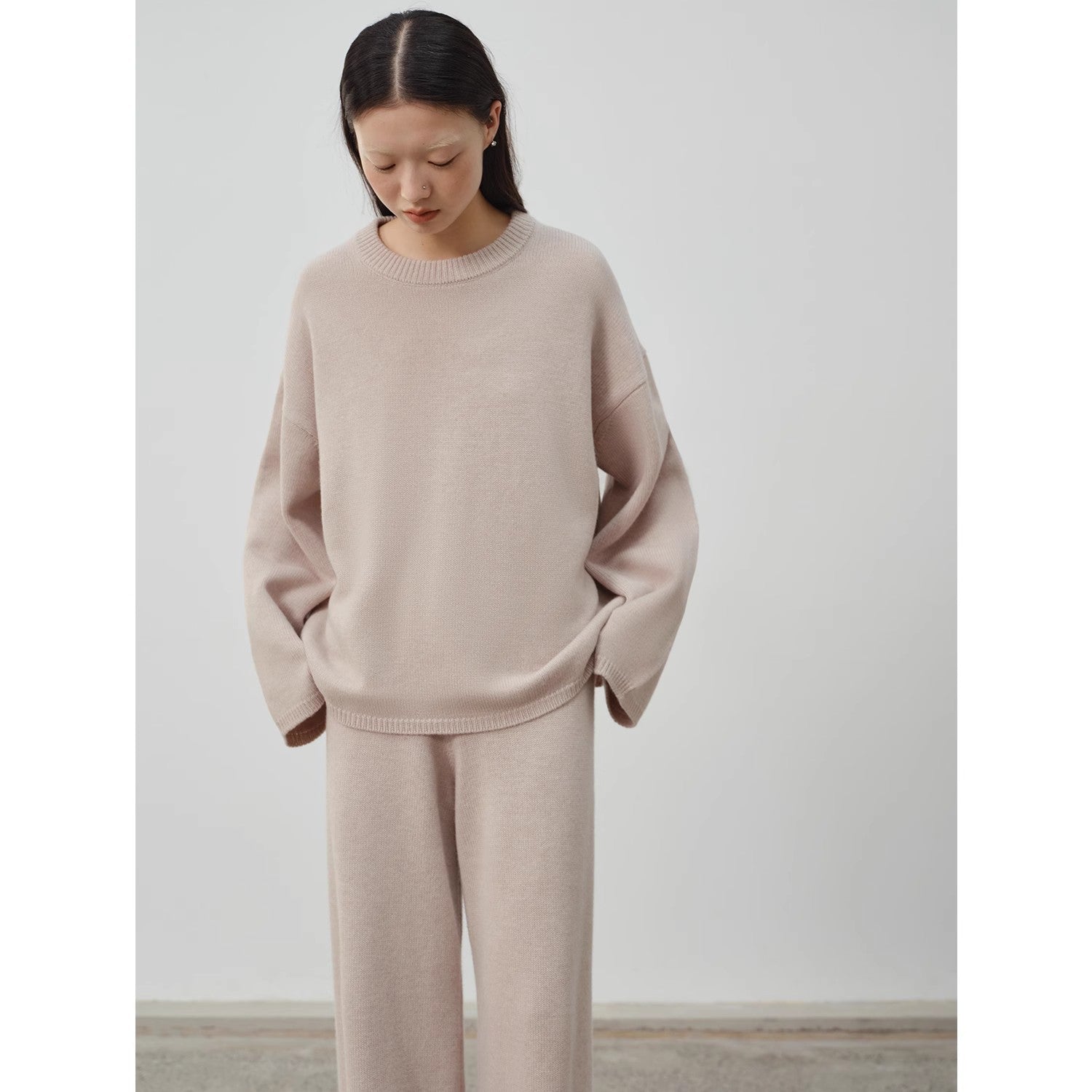 Wilderness Chasing Truth Minimalist Loose Wool Knit + Pants-1