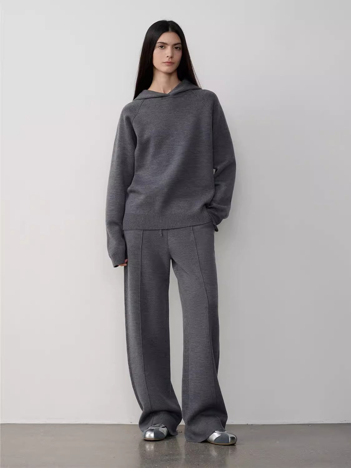 "Urban One" Wool Hooded Knit Outfit-4