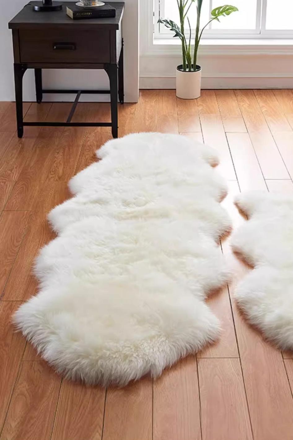 New Zealand imported wool carpet sofa cushion whole sheepskin cushion floor mat-3