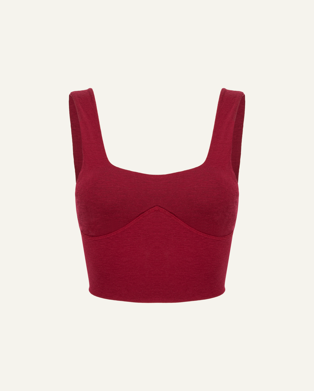 Women's Lyocell/Wool Sports Bra - Burgundy-0