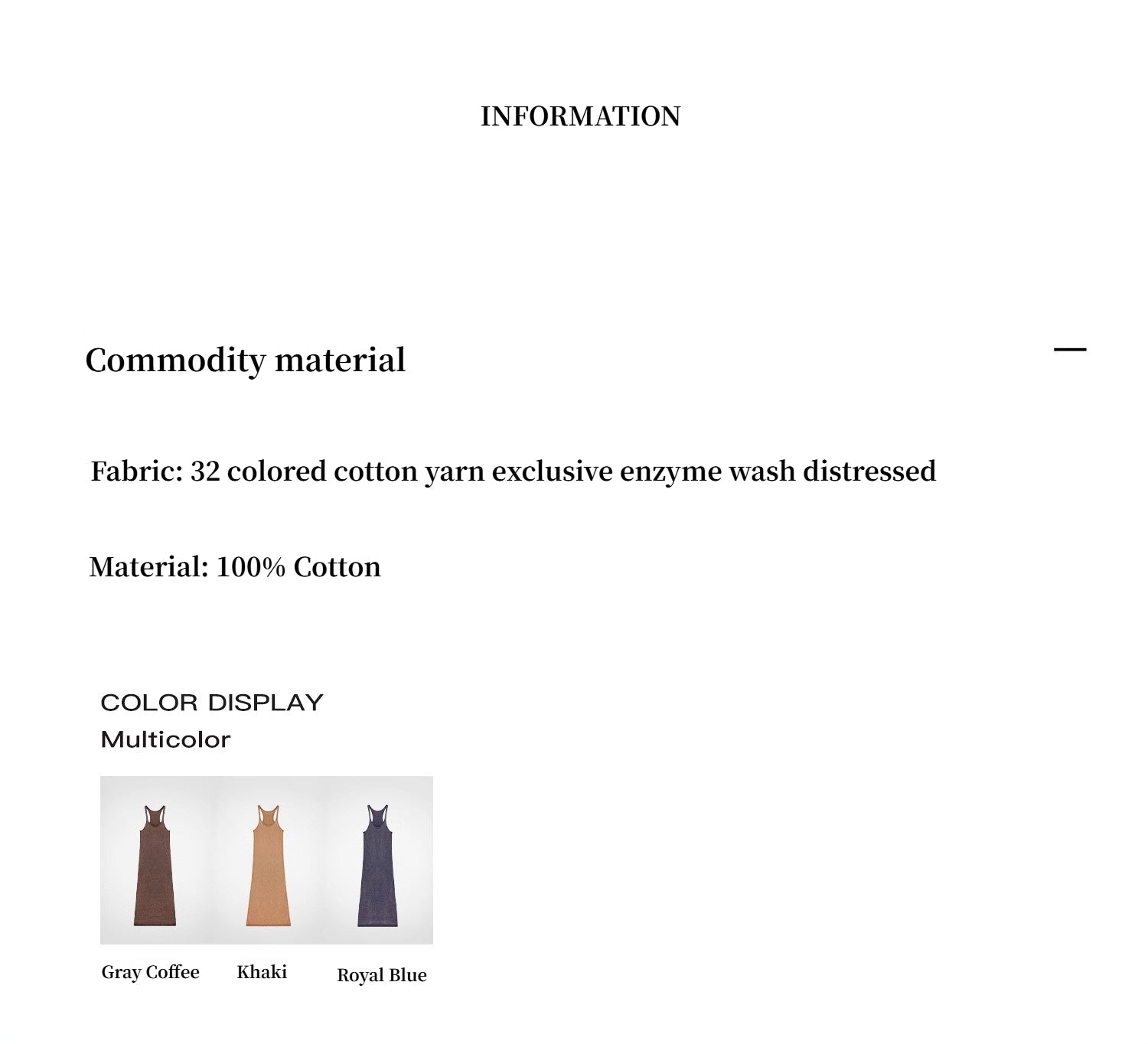 "Cool Girl Recipe" Luxury brand exclusive ferment-washed distressed vest dress-3