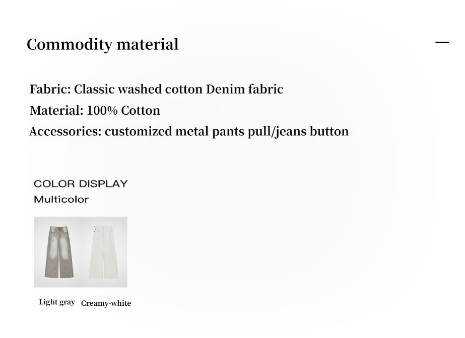 "Adolescent" Retro Street Style Heavy-Wash Low-Waist Straight-Leg Wide-Leg Versatile Light-Wash Jeans-3