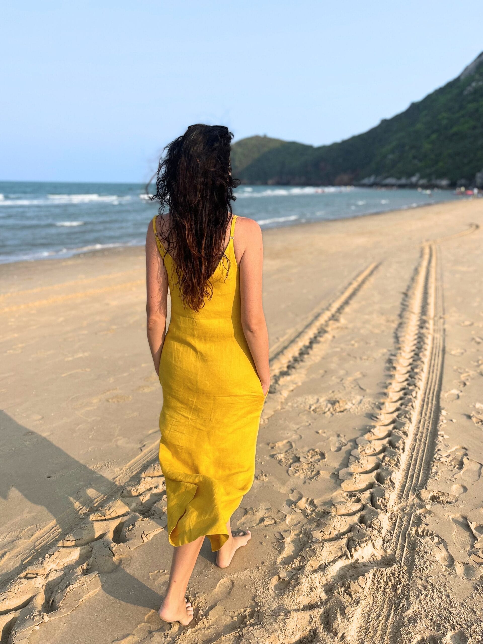 Linen Maxi Dress with Pockets-4