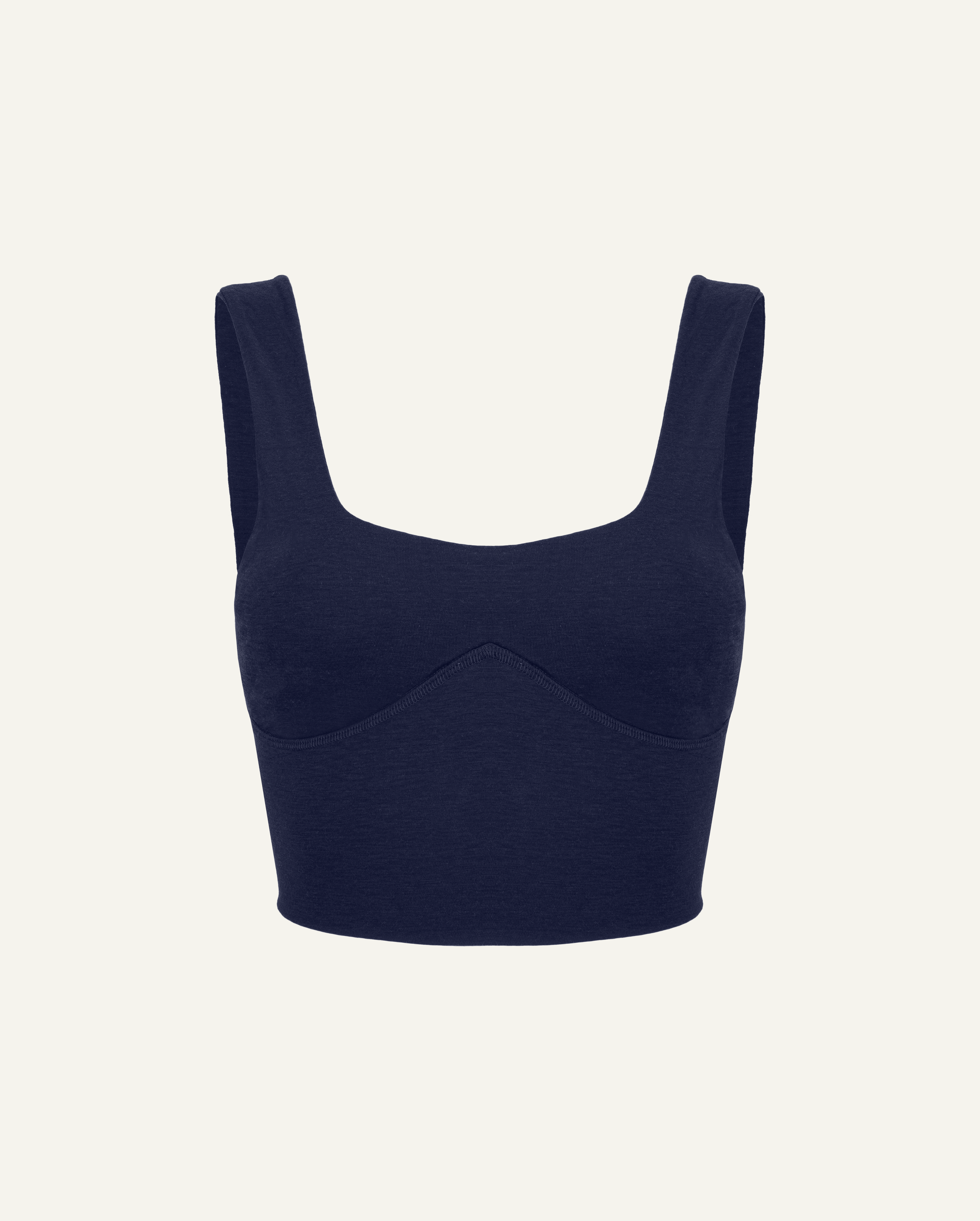 Merino Wool Sports Bra - Dark Blue-0