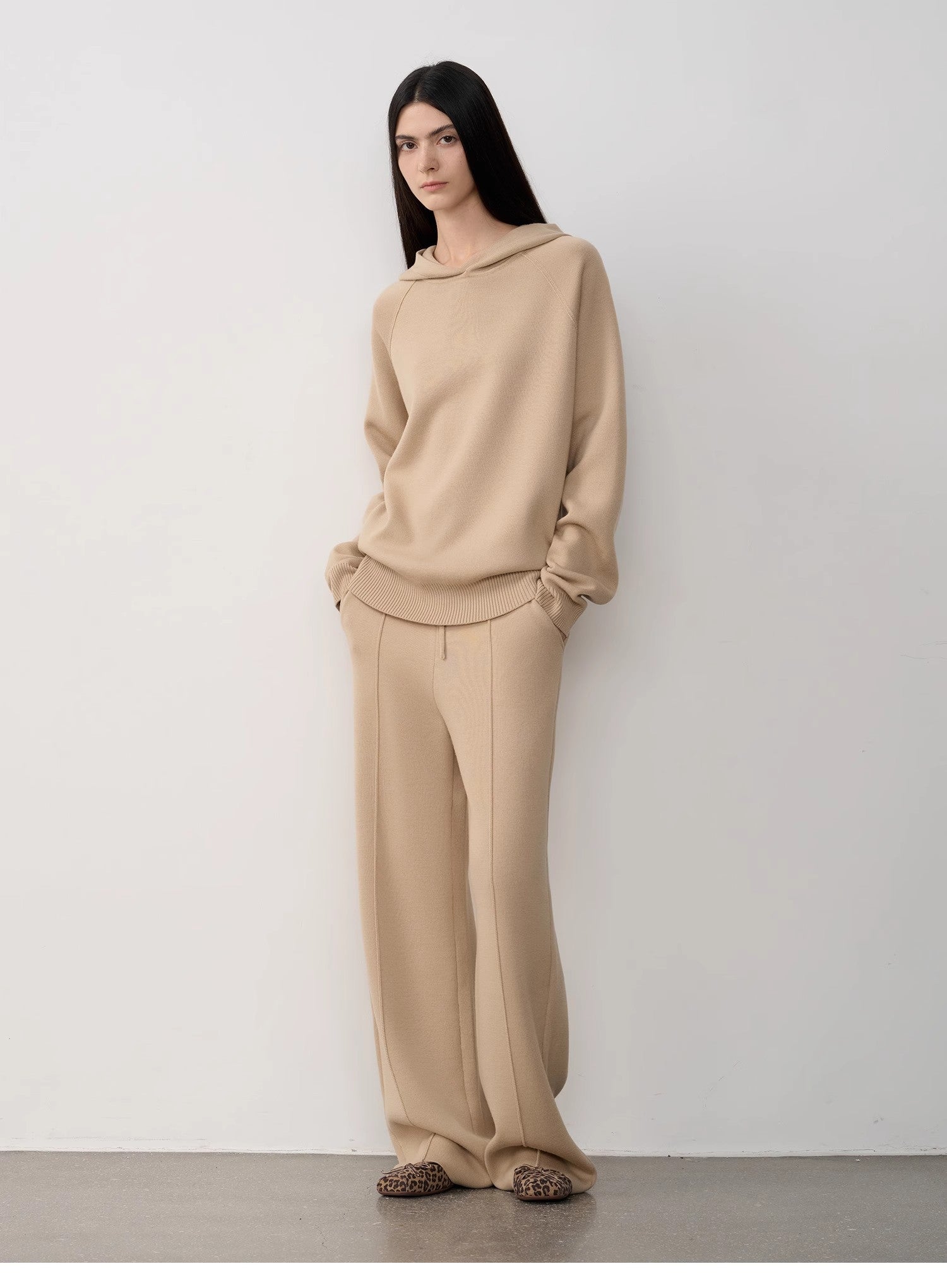 "Urban One" Wool Hooded Knit Outfit-6