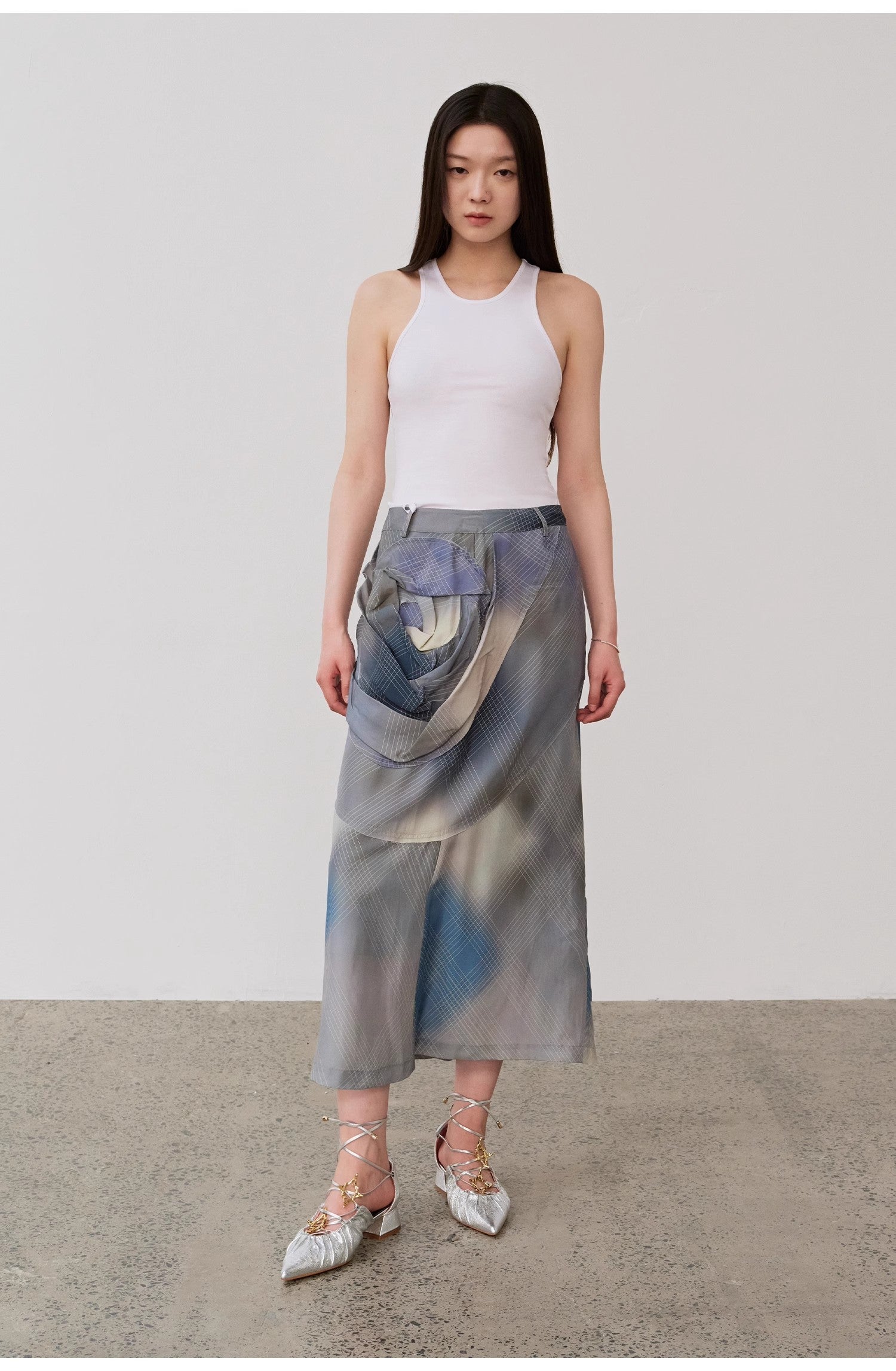 "Summer Tour" small I-shaped vest camisole women's summer elastic cotton slim fit inner sleeveless top-0