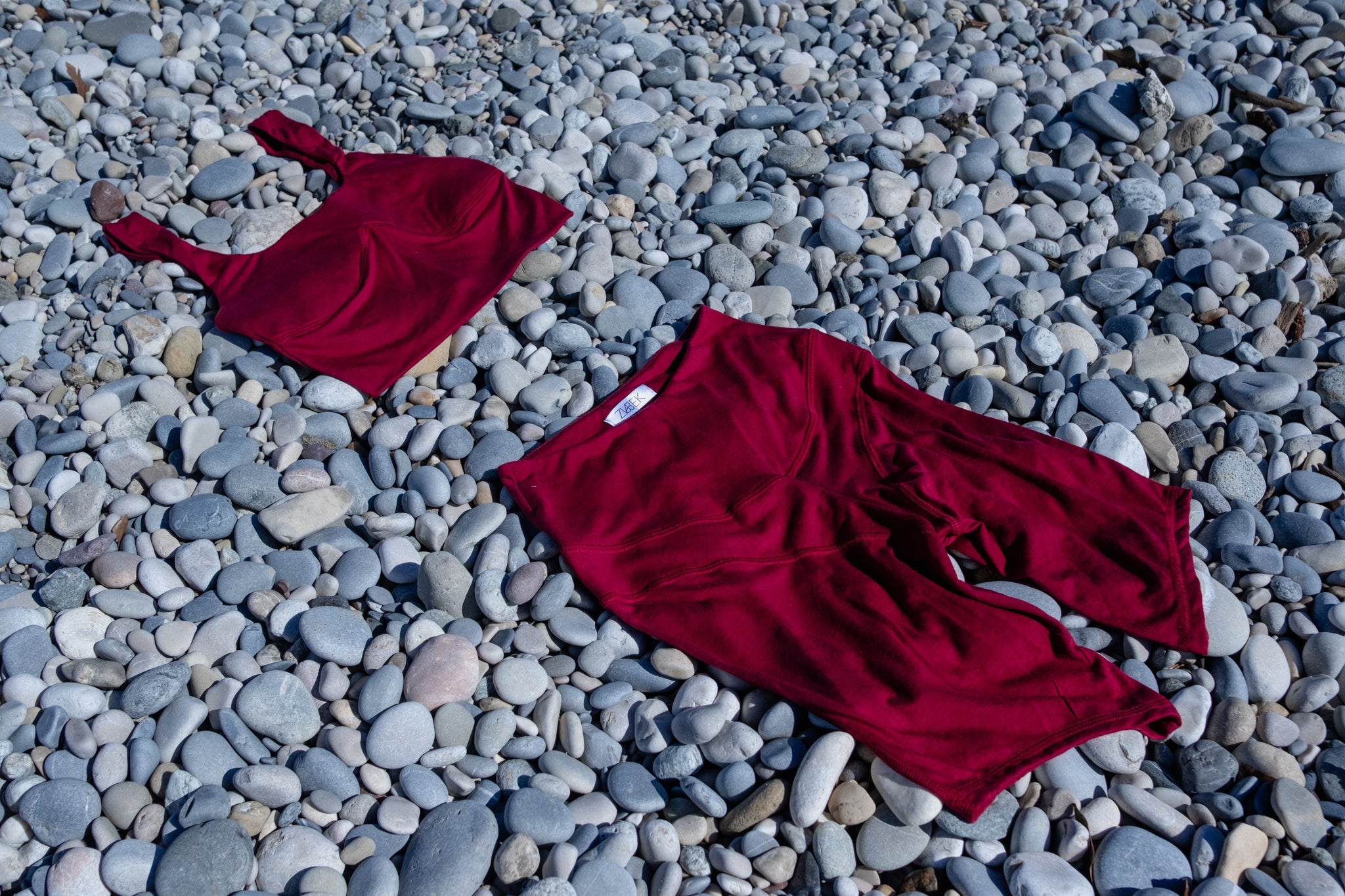Women's Lyocell/Wool Sports Shorts - Burgundy-3