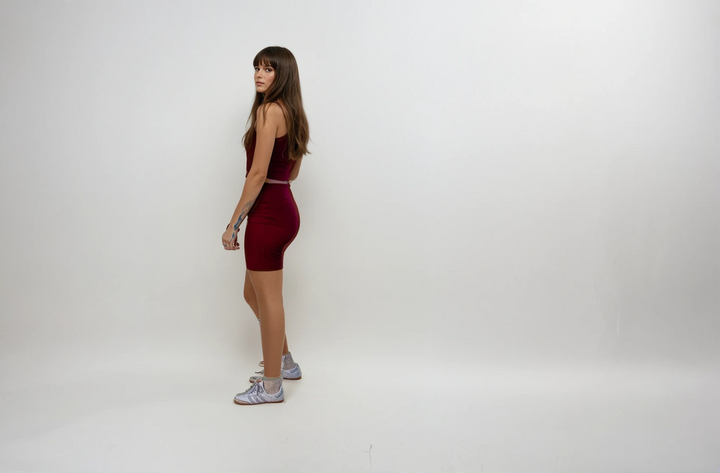 Women's Lyocell/Wool Sports Shorts - Burgundy-2