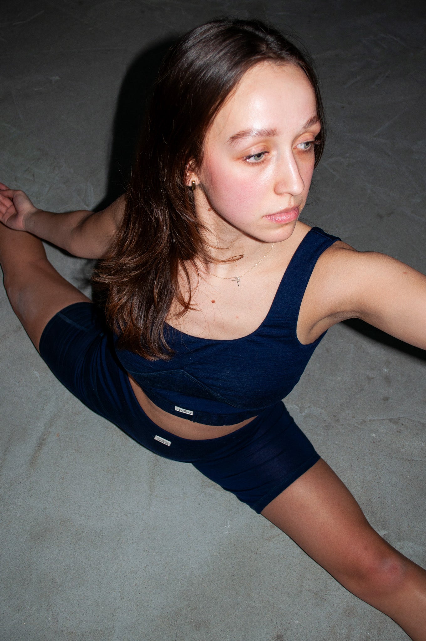 Merino Wool Sports Bra - Dark Blue-2