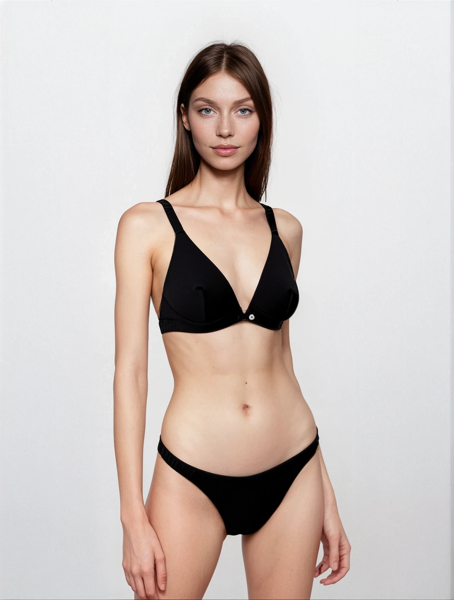 Merino Wool Front-Open Bra – Black-1