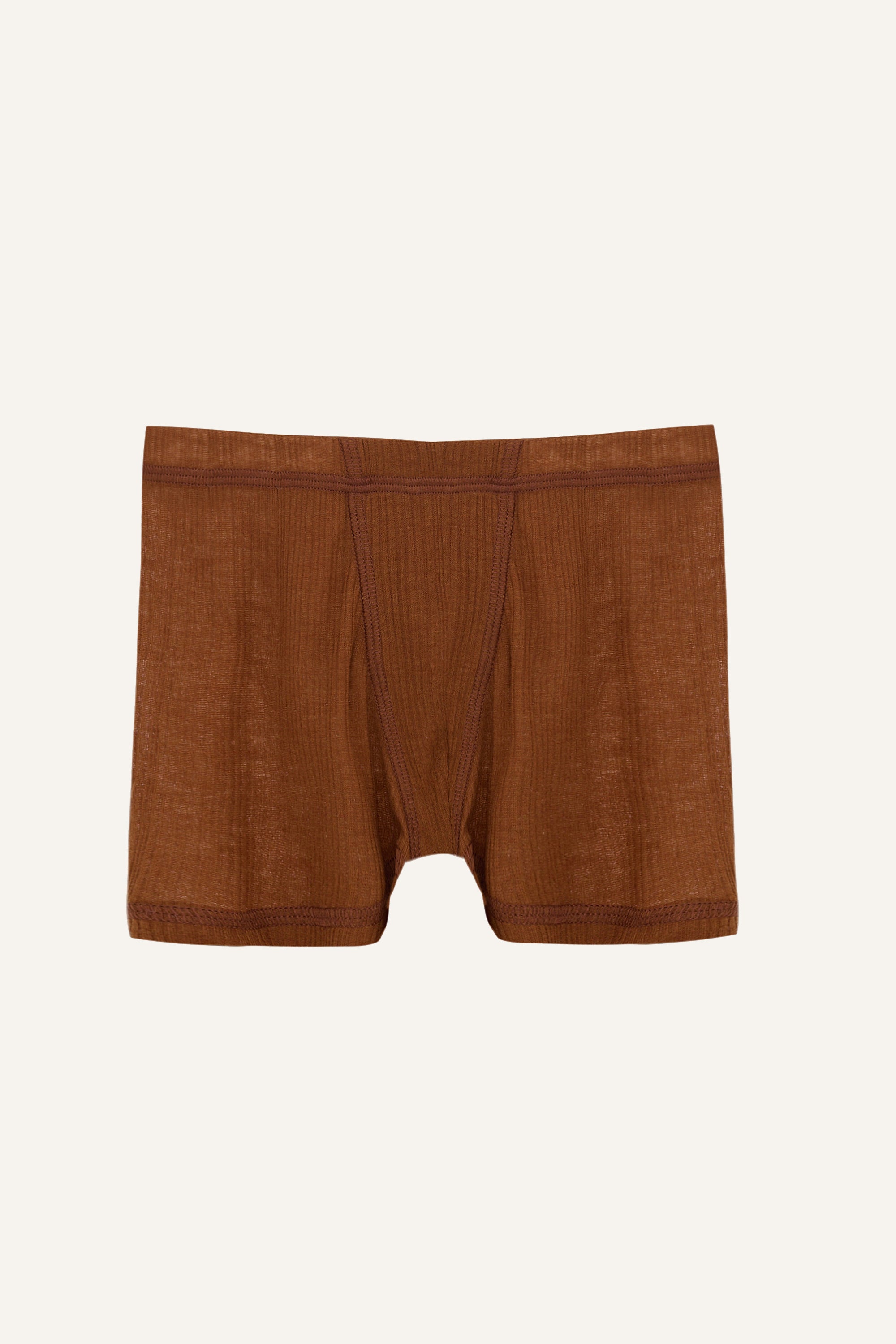 Lyocell-Wool Kids Boxers - Brown-3