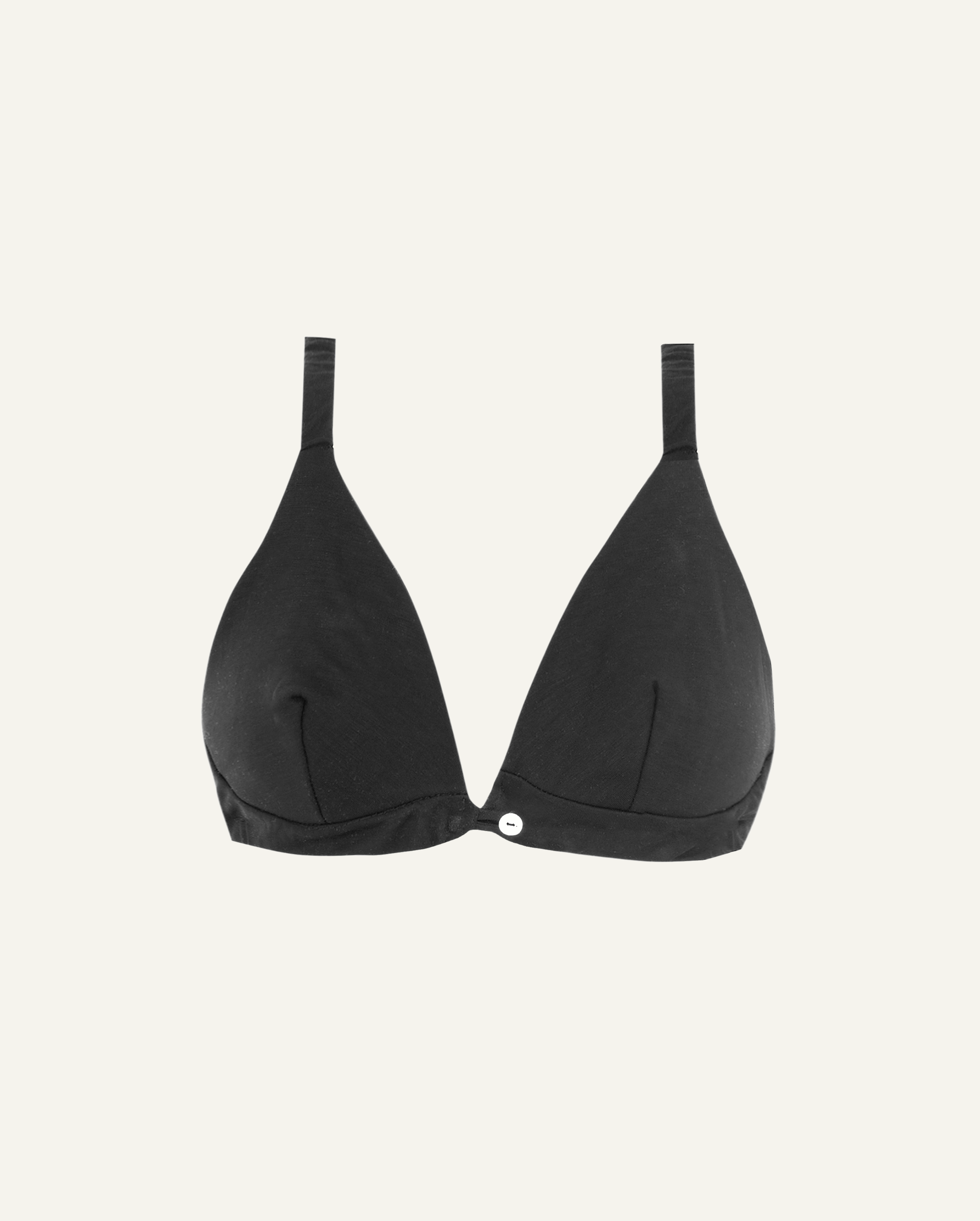 Merino Wool Front-Open Bra – Black-0