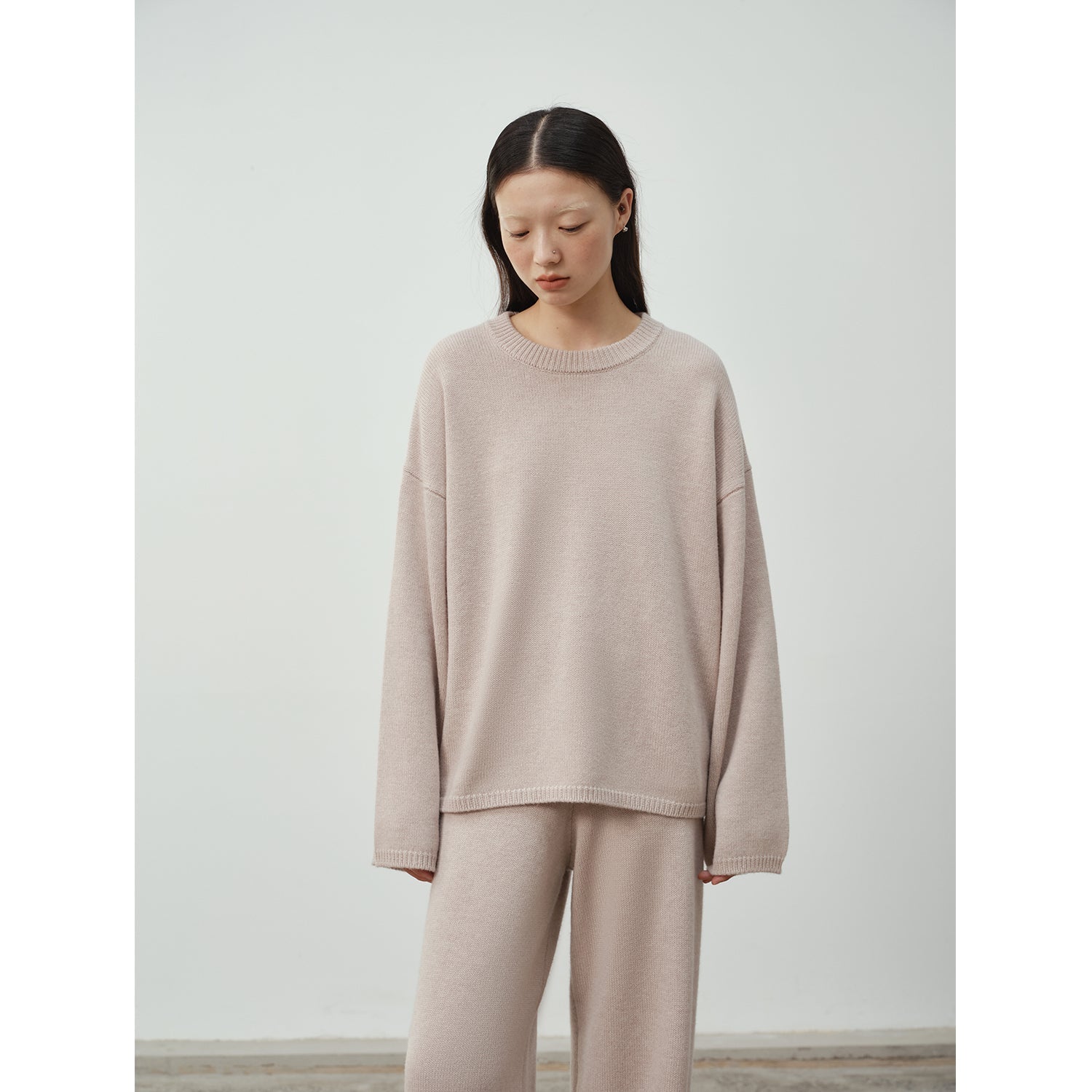 Wilderness Chasing Truth Minimalist Loose Wool Knit + Pants-5