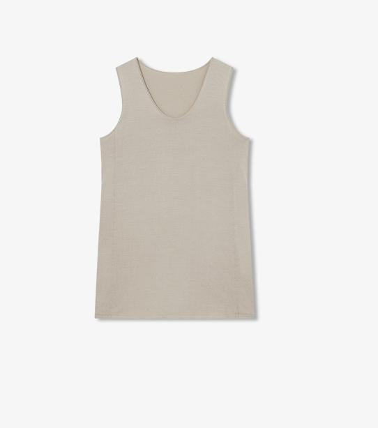 20NM ultra-fine high-quality silk, smooth and elegant U-neck straight knitted vest T-4