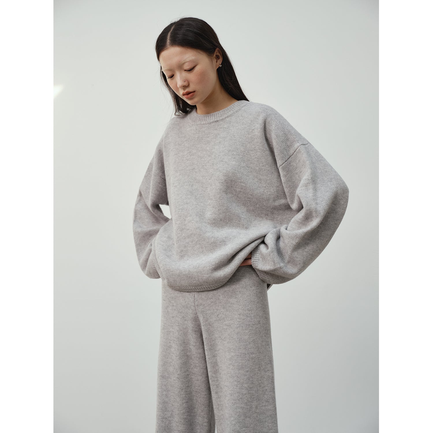 Wilderness Chasing Truth Minimalist Loose Wool Knit + Pants-6