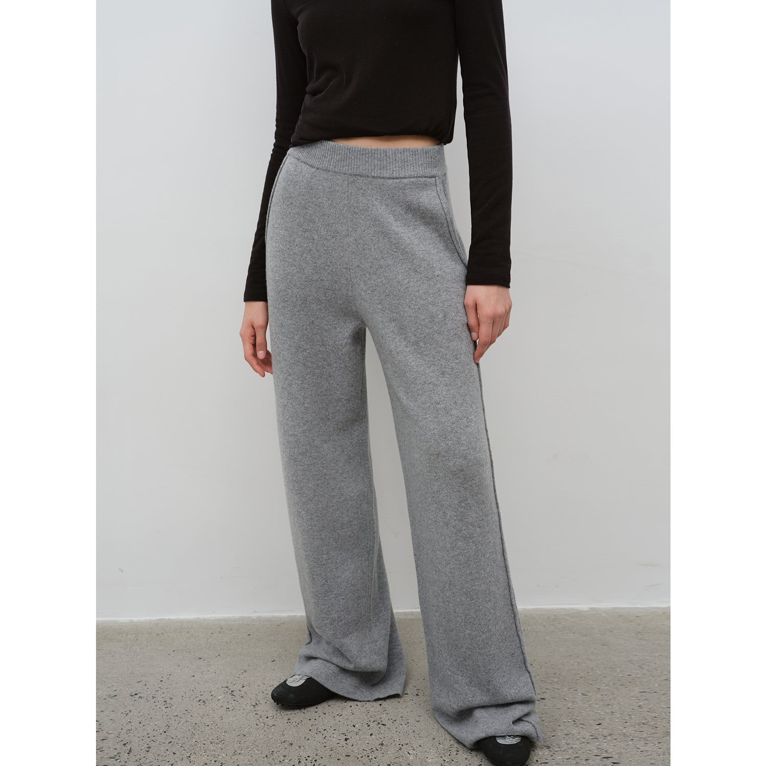 "Relaxed Encounter" Stylish Casual Sports Wool Knit Hoodie and Straight-Leg Leisure Pants Set-8