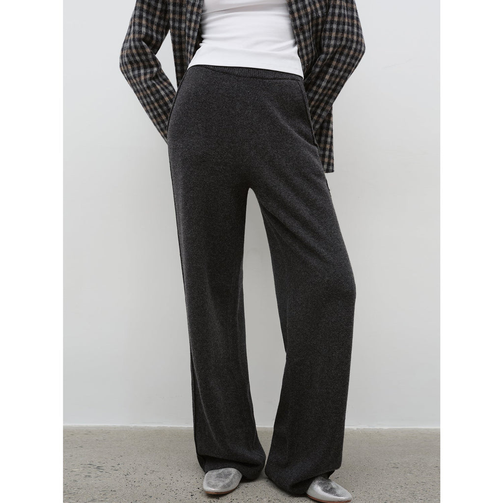 "Relaxed Encounter" Stylish Casual Sports Wool Knit Hoodie and Straight-Leg Leisure Pants Set-12