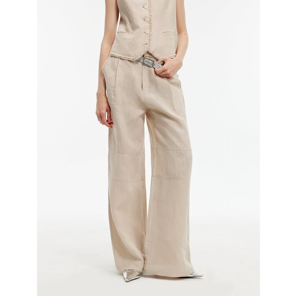 "Diary of an Old Friend" Customized Breathable Ramie Oversize Suit Vest Set-12