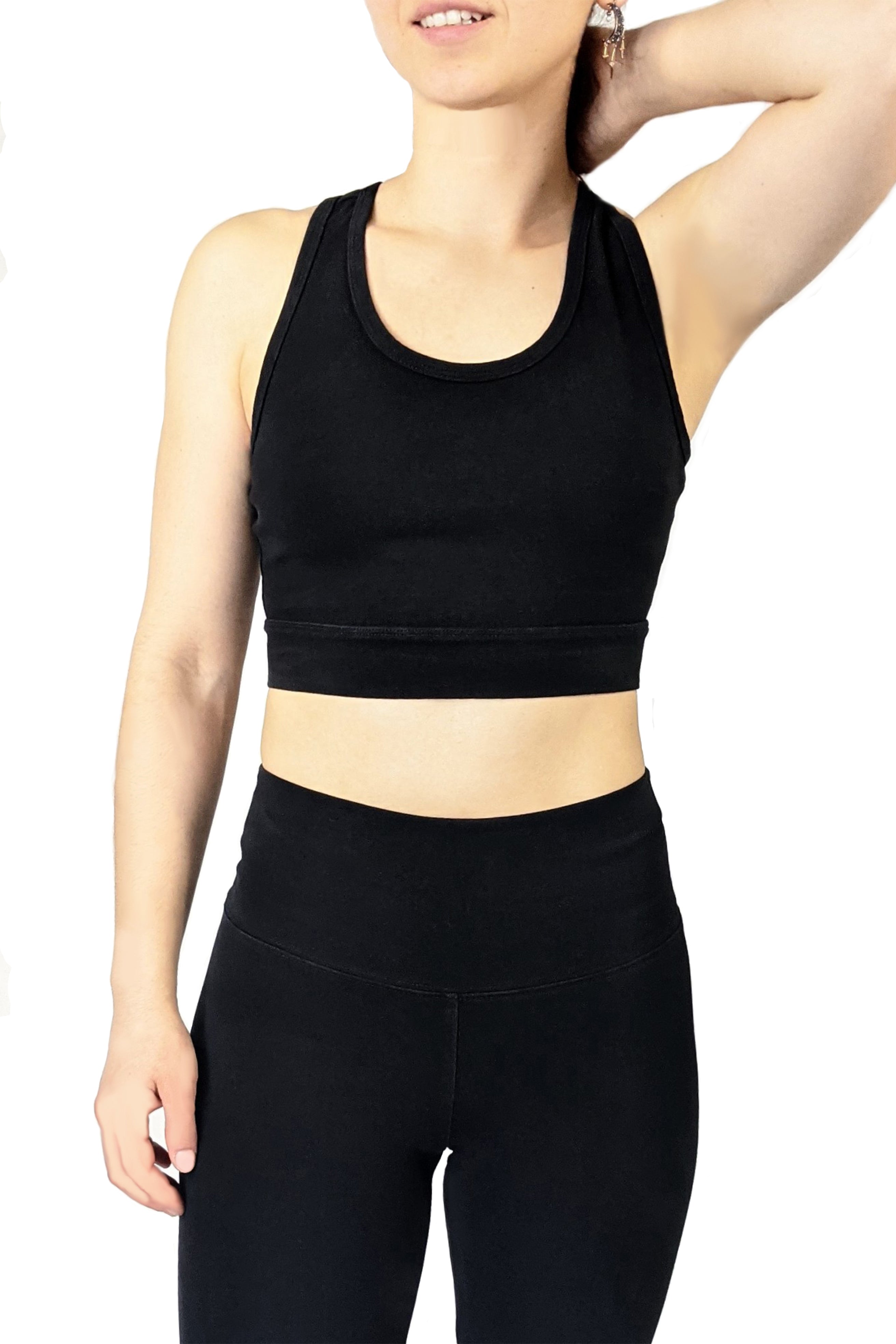 Black Organic Cotton Bra-3